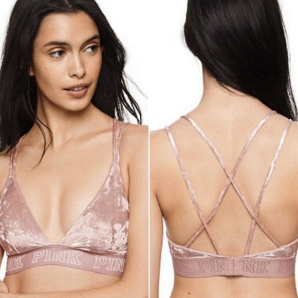 PINK Victoria’s Secret Velvet Bralette - Picture 1 of 7